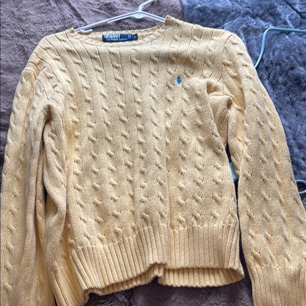 Ralph Lauren Yellow Cable Knit Sweater